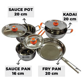 Kuber Industries Stainless Steel Induction Cookware Set